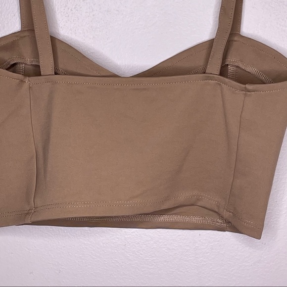 Over The Limit Bralette Neutral Summer Crop Top - Picture 7 of 9
